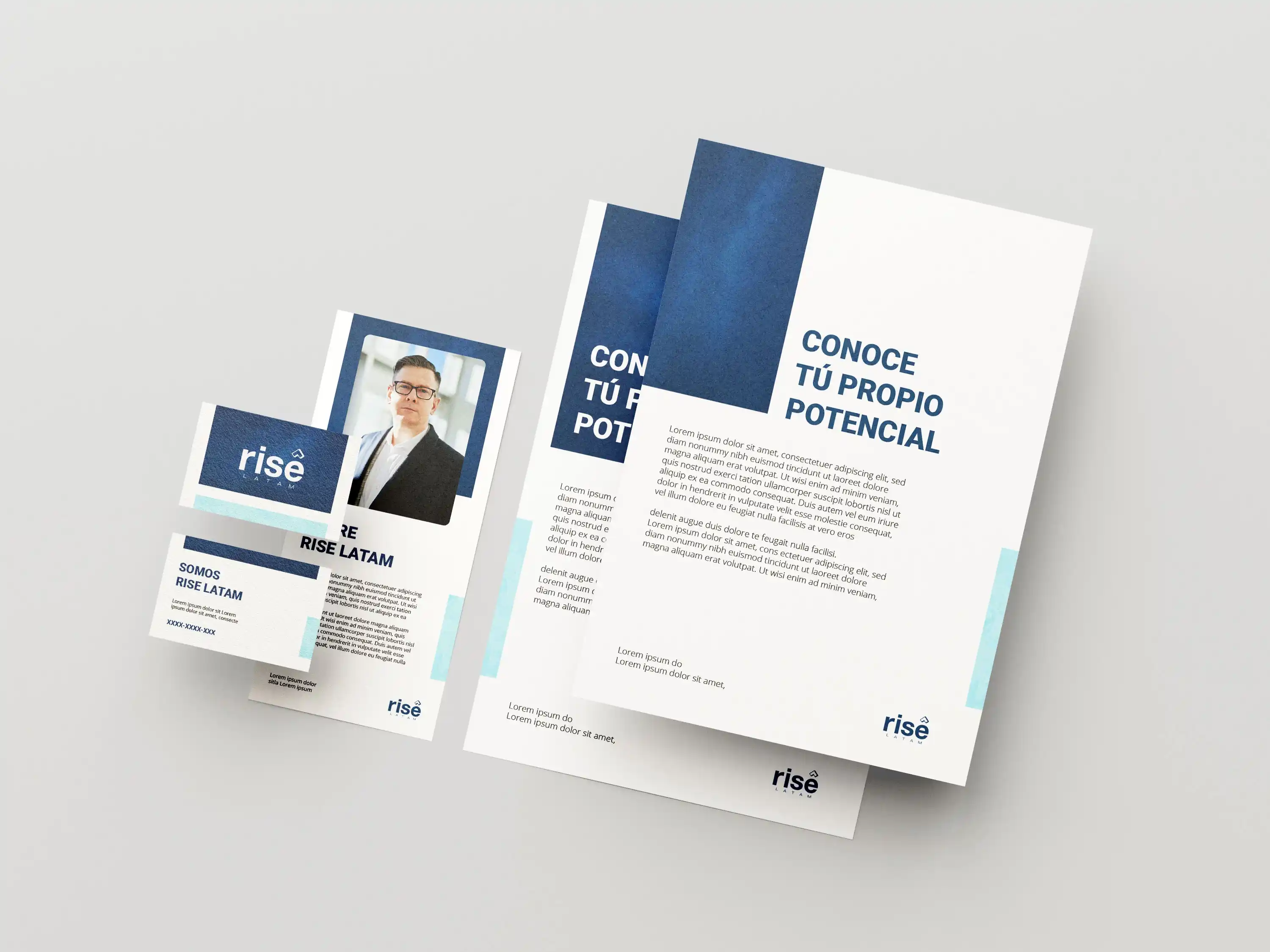 Identidad visual de Rise Latam con paleta cromática variada